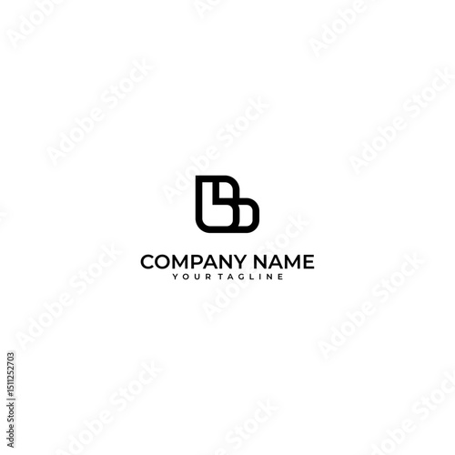 Minimal Innovative Initial B logo and BB logo. Letter B BB creative elegant Monogram.