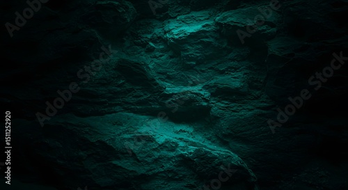 Wallpaper Mural Abstract Dark Teal Stone Texture Background, Rough Rock Wall Surface Torontodigital.ca