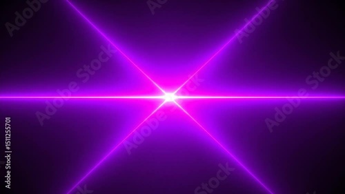 Abstract Glowing Purple Starburst Pattern with Lens Flare and Radial Beams