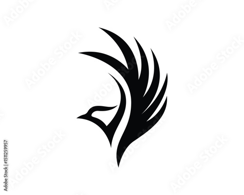 Wings bird sign abstract template icons app
