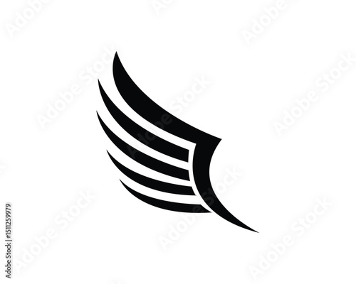 Wings bird sign abstract template icons app