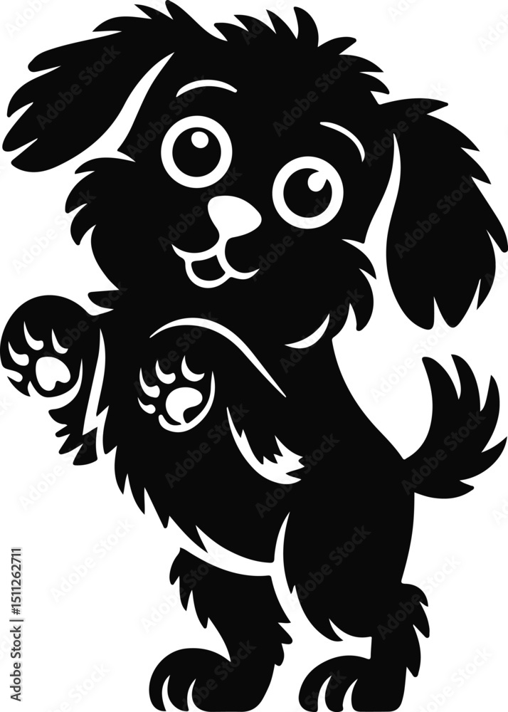 Fototapeta premium Editable Dog Silhouette Vector File