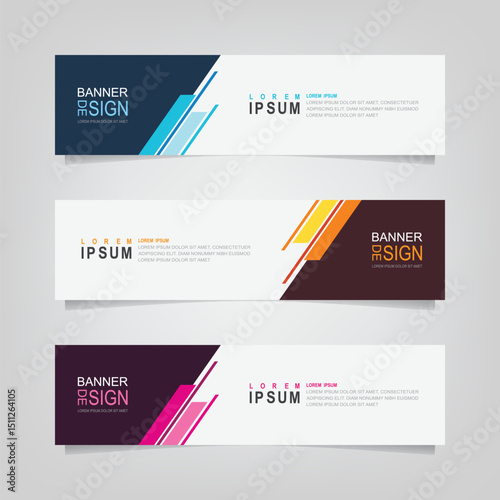Abstract wavy geometric banner. Trendy gradient shapes composition. Modern vector design illustration