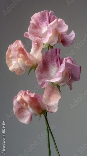 Elegant Pink Sweet Pea Flowers in Bloom