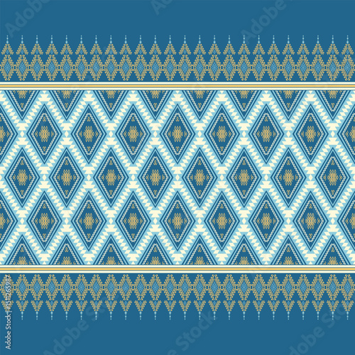 Geometric Tribal Diamond Pattern for Textile and Decorative Usage