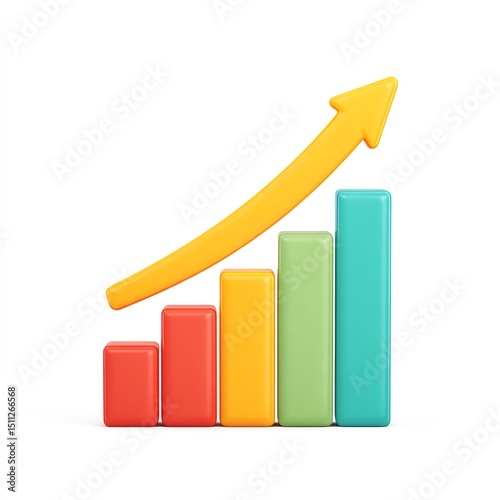 Free Download Colorful Bar Graph Shows Upward Trend, Positive Growth, Success - GFXLoad