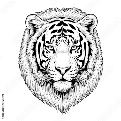 tiger head vector