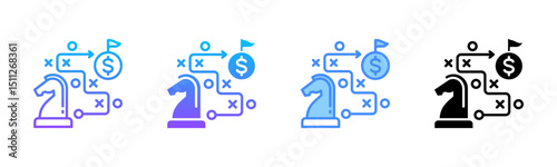Strategic Planning Multi Style Icon Set