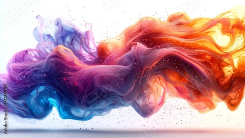 Vibrant swirling colors create dynamic artwork