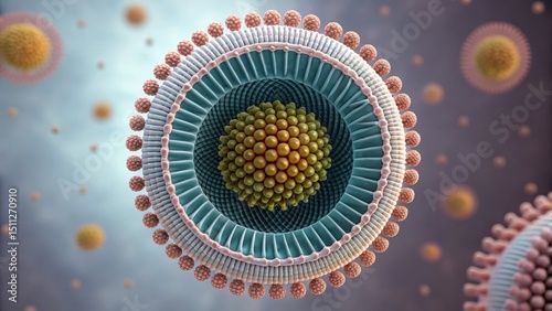 Detailed Graphic of Lipid Nanoparticle Structure and Shell Design
