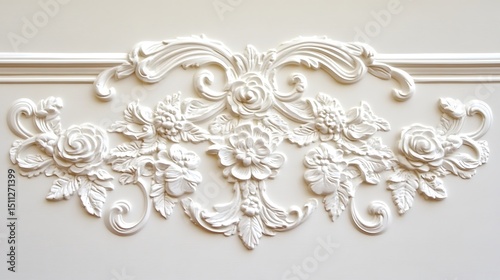 Ornate wall decor with floral motifs
