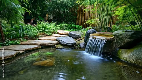 small waterfall in the forest