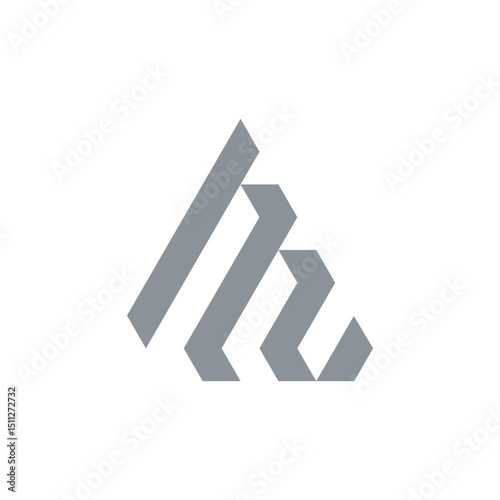 Abstract Mountain Peak Monogram Logo