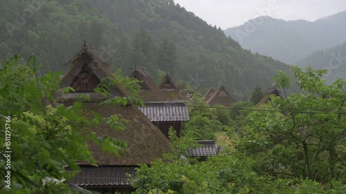 京都 美山かやぶきの里の風景