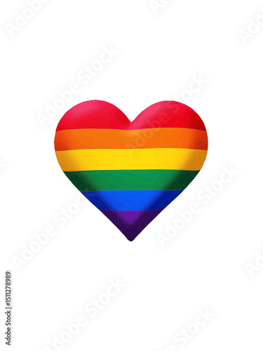 Free Download A rainbow colored heart with red orange yellow green blue indigo violet - GFXLoad