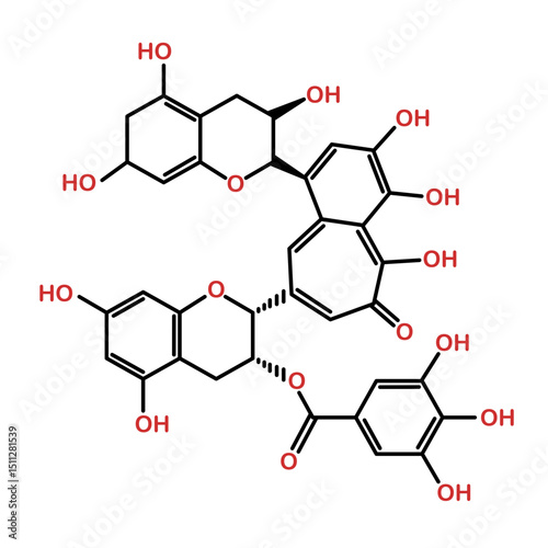 Chemical structure of theaflavin-3-gallate