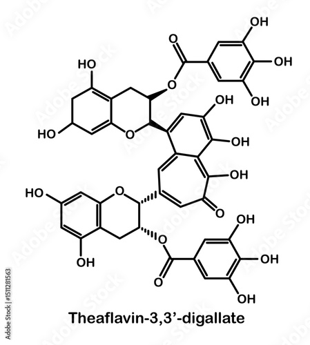 Chemical structure of theaflavin-3,3’-gallate