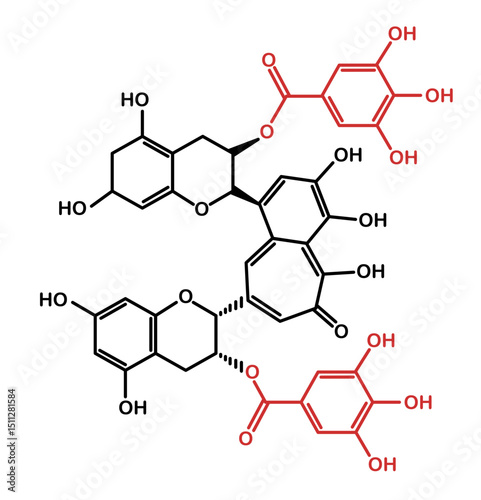 Chemical structure of theaflavin-3,3’-gallate