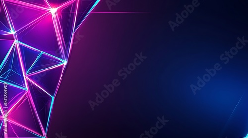 Abstract geometric neon background