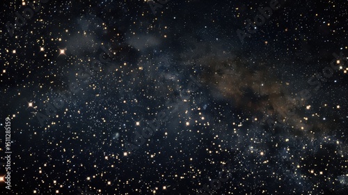 A captivating view of a star filled sky with a dark nebula stretching across the cosmic canvas above us all