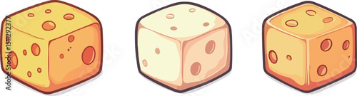 Cartoon cheese illustration material
