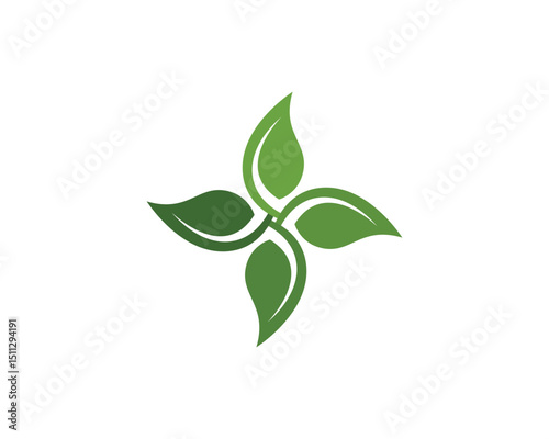 leaf green nature logo and symbol template Vector