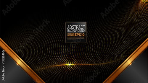 Abstract luxury background wave lines, golden border diagonal lines. Perfect 1920x1080 HD design for business cards, posters, banners. Simple and clean look. Not AI generated vector art