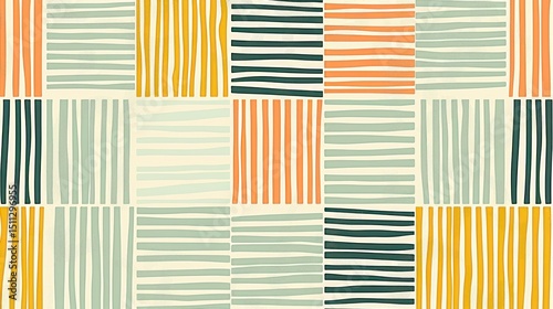 Geometric pattern with color blocks