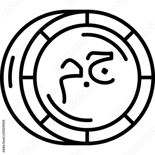 Egyptian Pound Coin Vector Icon – Egypt Currency in Coin Design Ideal for Financial Apps, Infographics, Middle Eastern Market Visuals, and Economic Tools