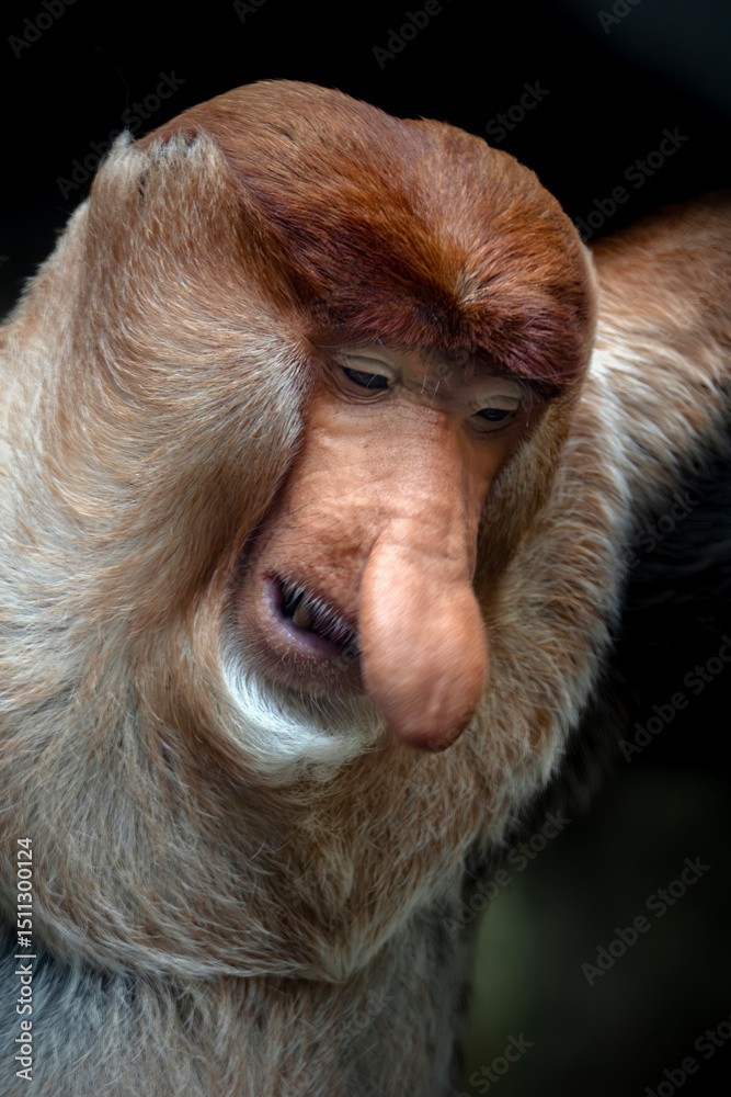 Naklejka premium Bekantan long-nosed monkey
