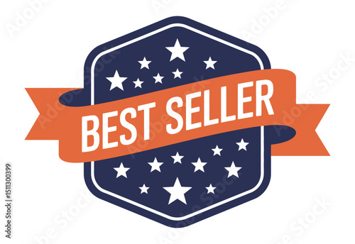 Best Seller Badge Icon Top Rated Product Label Design
