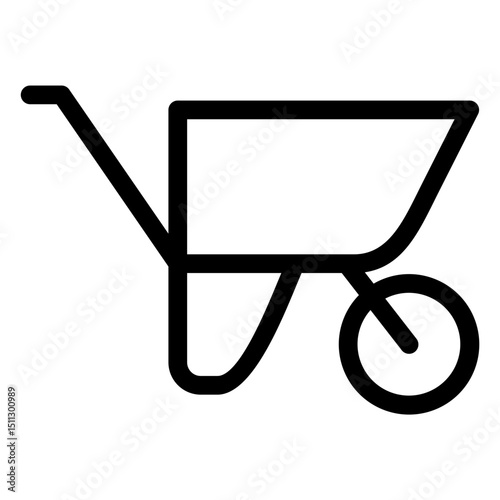 Wheel Barrow Outline Icon