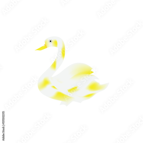 swan vector image illustration of a very beautiful and attractive animal swan