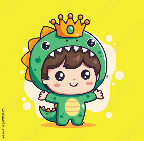 Chubby Shiba Inu with Dinosaur Costume – Funny Pet Art - Shiba Inu and Dino Onesie – Cute Pet Fashion Illustration - Cute Dog Wearing Dinosaur Suit – Shiba Inu Character Vector
