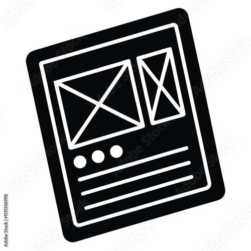 e mail icon on black background