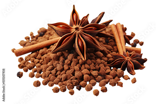 Wallpaper Mural Cinnamon, Star Anise, and Brown Sugar: Aromatic Spice Blend for Baking and Cuisine isolated on transparent background png Torontodigital.ca