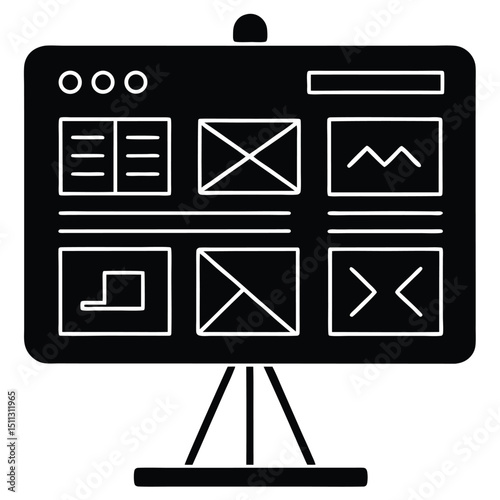 UX/UI Designer element isolated design critique board on white background