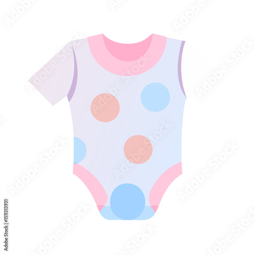 Baby onesie bodysuit illustration for infant clothing graphics
