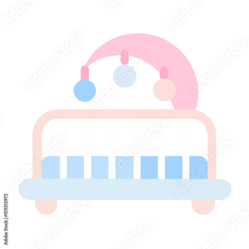 Baby playpen illustration for nursery and infant safety designs