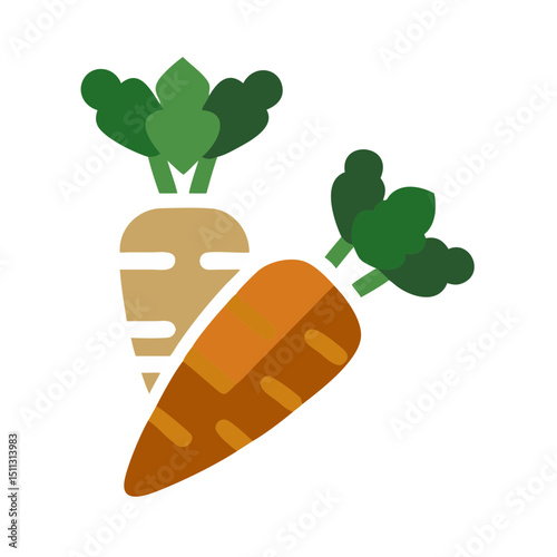 Carrot Vegetable Icon for Healthy Baby Food and Toddler Meals