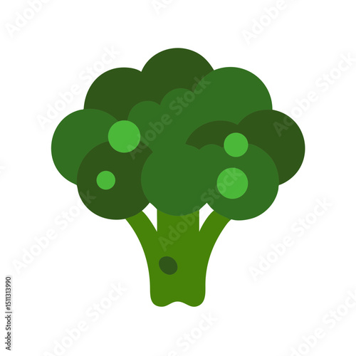 Broccoli Vegetable Icon for Healthy Baby Food and Nutrition