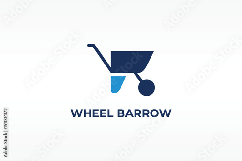 WHEEL BARROW vector, icon or logo sign isolated symbol illustration