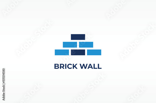 BRICK WALL vector, icon or logo sign isolated symbol illustration