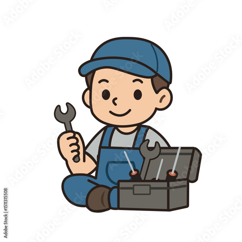 Cartoon Technician illustration