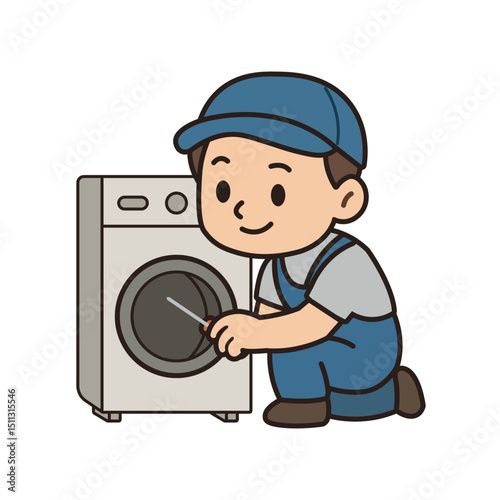 Cartoon Technician illustration