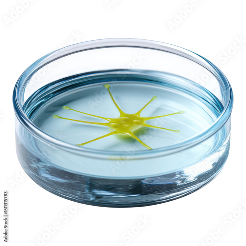 Cancer vaccine clinical trial concept with laboratory petri dish and cell culture for medical research