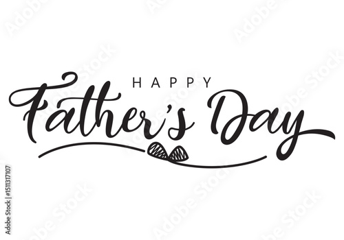 Father's day greeting card. Vector banner on background
