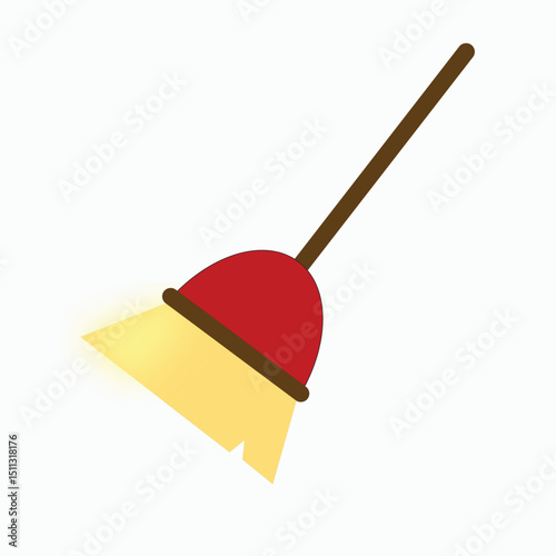 sweep with gentle strokes 