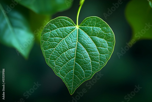 Close-up of a vibrant green leaf.