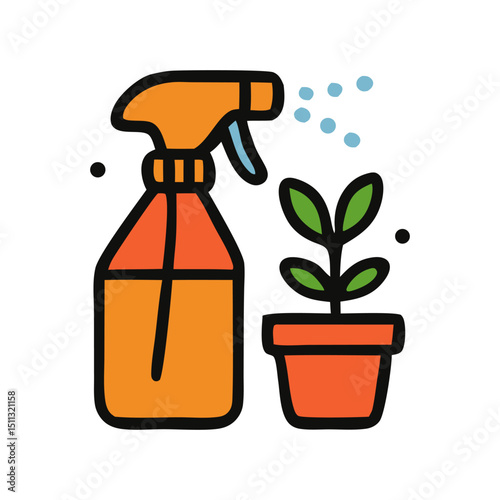 2d icon with gardening theme. Perfect for your projects, digital marketing, website design and more